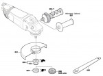 Bosch 3 601 H50 M01 Gws 20-230Jh Angle Grinder 230 V / Eu Spare Parts